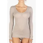 Egi Maglia Donna Manica Lunga Lana e Seta A costina cod. 1493