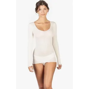 Egi Maglia Donna Manica Lunga Lana e Seta A costina cod. 1493